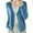 Blue, variant on ZICTH Cardigans for Women Spring And Autumn Leisure Loose Solid Long Sleeve V Neck Button Knitted Soft Cardigan Coat Cardigan Sweaters