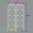 thumbnail image 3 of 2 Pack Metal Garden Trellis 71 x 19.7 Rustproof Outdoor Trellis for Climbing Plants Vertical Flower Vine Support Cream White, 3 of 11