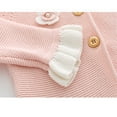 thumbnail image 7 of 6M-3 T Infant Toddler Baby Girls Cardigan Sweater Long Sleeve Button Down Knitted Outwear Fall Winter Knit Tops,1 Pack,Pink,6-9 Months, 7 of 7