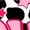 Charity Pink, variant on Womens Cute Cowgirl Bubble Letters With Cow Print Background Ladies Short Sleeve T-Shirt-White-Large