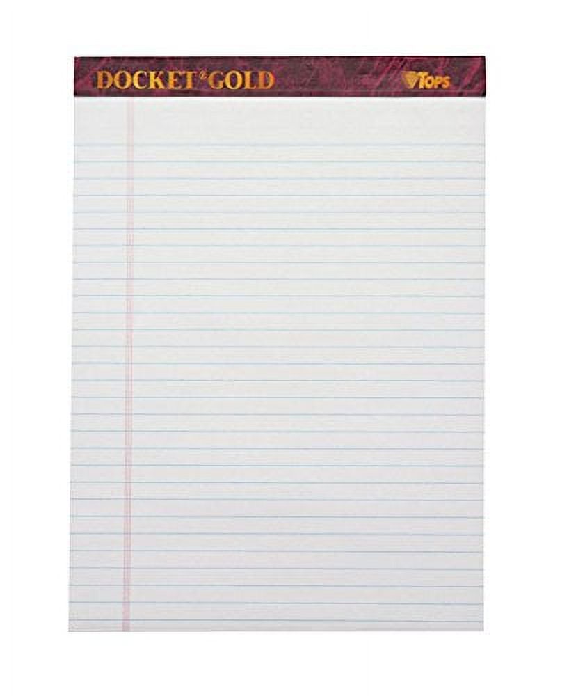 Tops Docket Gold Premium, 85in x 1175in, White, 50 Pages, 6 Count, 6 Pack