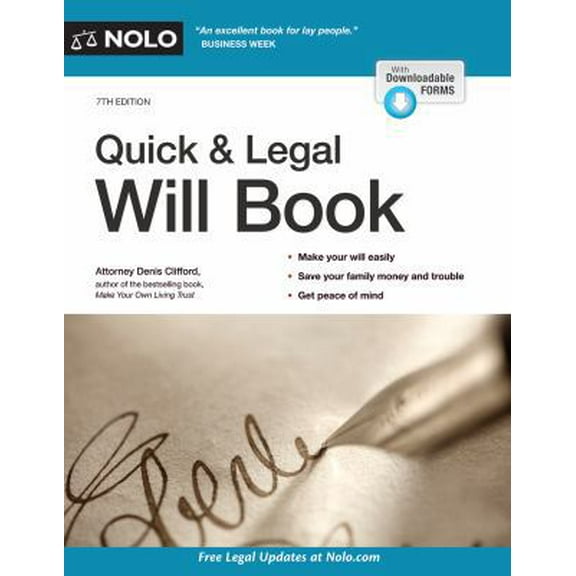 Pre-Owned Quick & Legal Will Book (Paperback) 1413320309 9781413320305