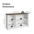 thumbnail image 3 of Madesa Home Bar Buffet Storage Cabinet with 3 Doors – Wooden Organization Unit for Kitchen, Dining Room, Ideal for Storing Glassware, Drinks, and Utensils – White, 3 of 8