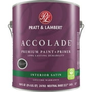 Pratt & Lambert Accolade Premium 100% Acrylic Paint & Primer Satin Interior Wall Paint, Neutral Base, 1 Gal.