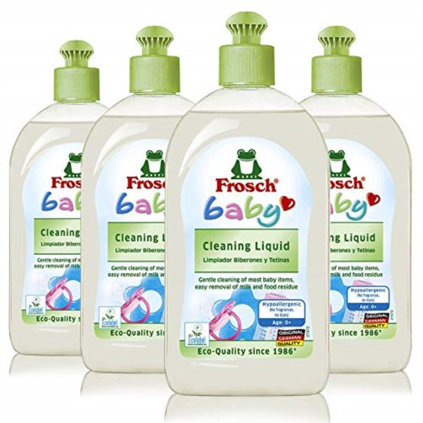frosch baby natural liquid dish soap, vegan hand dishwashing detergent