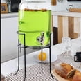 thumbnail image 2 of Glass Jar Holder Bracket Rack Beverage Drink Stand Lemonade Flower Dispenser Stand for Pot Black, 2 of 9