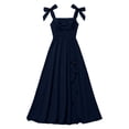 thumbnail image 5 of FYDUU Girls Dress Wedding Guest Dresses Strapless Backless Flowy Long Dress Casual Beach Summer Party Wear Birthday Sundress 8-9 Years, 5 of 6