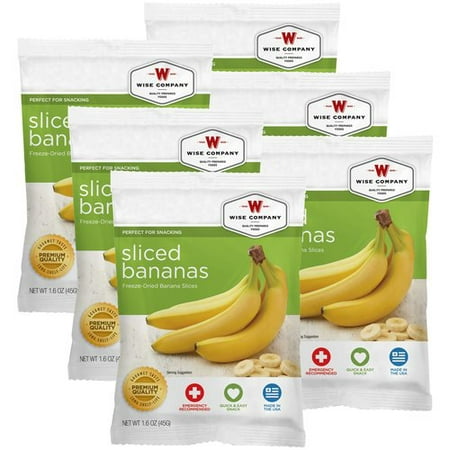 Wise Company Freeze-Dried Sliced Bananas, 1.6 oz