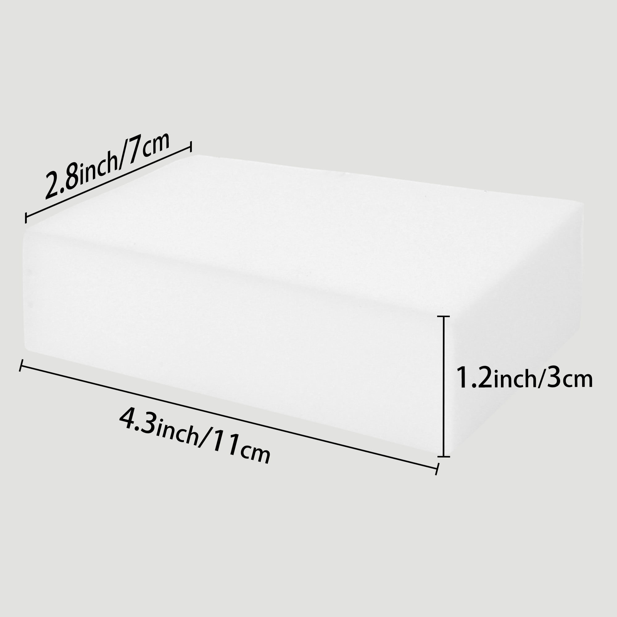 Unique Bargains No Scratch Cleaning Sponges 6 Pack Household Sponge White 4.3"x2.8"x1.2"