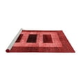 thumbnail image 2 of Ahgly Company Machine Washable Indoor Round Abstract Red Modern Area Rugs, 5' Round, 2 of 4