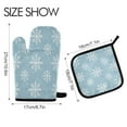 thumbnail image 2 of Yayeee Oven Mitts and Pot Holder Set of 4 Heat Resistant Kitchen Gloves Baking Hot Pad, Gray Snowflake, 2 of 5
