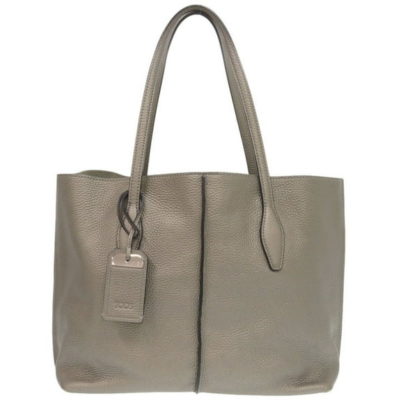 Pre-Owned Tod's calf leather grey tote bag 0754 TOD'S (Good)