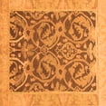 thumbnail image 1 of Ahgly Company Indoor Square Abstract Orange Modern Area Rugs, 3' Square, 1 of 4