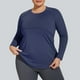 thumbnail image 2 of Jeans de tiro bajo,Camiseta deportiva de manga larga para mujer, transpirable, elástica en cuatro direcciones, absorbe la humedad, corte holgado para fitness y uso informal, sopatenor, 2 of 8