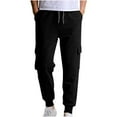 thumbnail image 1 of Los hombres y las mujeres pueden usar pantalones de jogging con cordón de color sólido Fridja hfkajh100575, 1 of 7