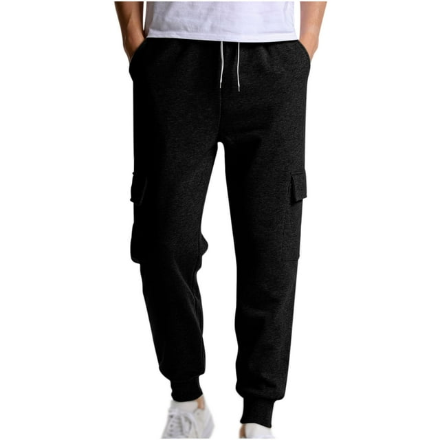 Los hombres y las mujeres pueden usar pantalones de jogging con cordón de color sólido Fridja hfkajh100575