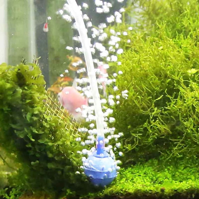 Boules de Libération de Bulles en Forme de Pierre d'Air, Réservoir de Poissons en Forme de Pierre d'Air, Diffuseur de Bulles pour Étang, Diffuseur de Bulles pour Aquarium - 25mm - Bleu