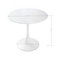 thumbnail image 4 of ARCTICSCORPION 31.5" Round Pedestal Dining Table, White, 4 of 6
