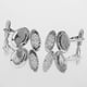 thumbnail image 5 of Gemelos de botón con diseño hueco redondo de plata para hombre, 5 of 9
