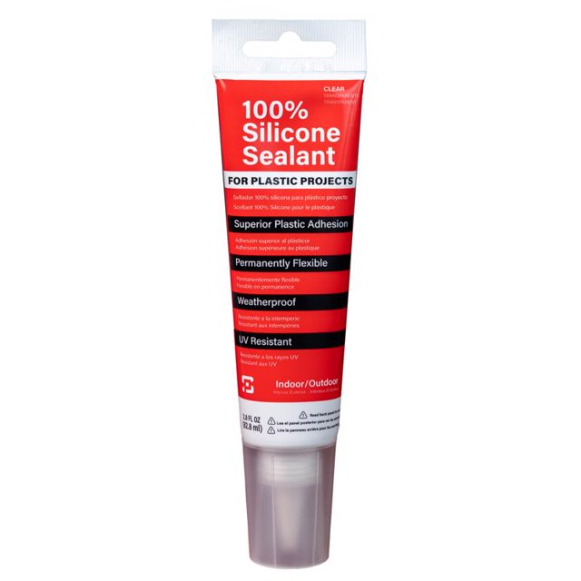 Adhesivo de silicona transparente Sealant Polymershapes, 80 ml