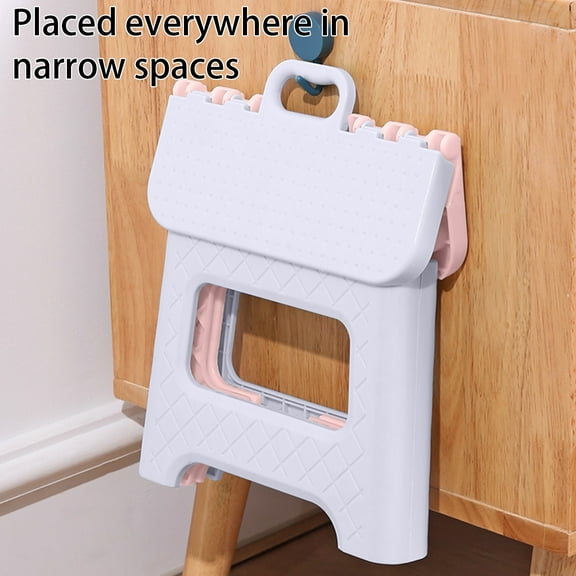 HHGBAD Portable Folding Stool,Space-Saving Design for Home, Office & Outdoors,Lightweight Plastic with Rounded Corners for Safety