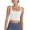 White, variant on GEWSEY Strappy Yoga Sports Bras for Women Padded Criss-Cross Back Tank Tops (Yellow, S)