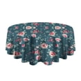 thumbnail image 5 of Pioneer Flower Floral Print Pattern Round Tablecloth 60"x60",Wrinkle Wipeable Table Cloth for Kitchen Dining Room Picnic Patio Party, 5 of 6