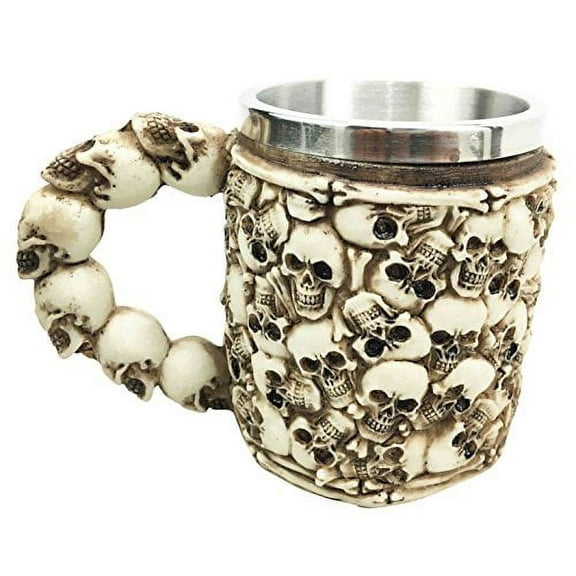 Dead Underworld Bonelike Ossuary Graveyard Skull Heap Death Mountain 8oz Beer Stein Tankard Coffee Cup Mug