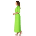 thumbnail image 3 of SR Women's Casual Wrap Floor Length Maxi Dress, Large, Lime, 3 of 5