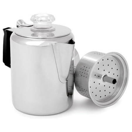 - GSI Outdoors Glacier Stainless 12-Cup Percolator with Silicone Handle