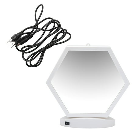 

Etereauty Dual Purpose Mirror Surface 3D Tunnel Lamp Creative Hexagon Shape LED USB Night Light Decoration without Batteries for Home Lighting