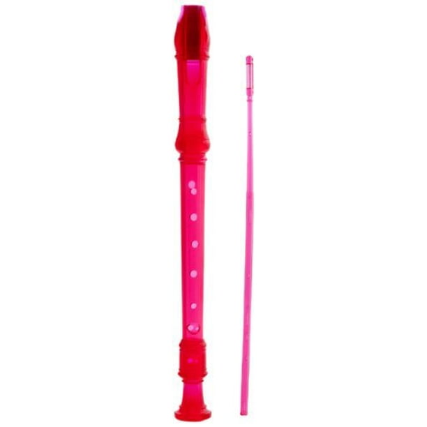 D'Luca Student 3 Piece Recorder Flute Pink