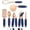 Navy, variant on COOK WITH COLOR Kitchen Utensils Set, 10-Piece Stainless Steel Utensils with Soft Touch Handles, Copper White