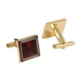 thumbnail image 5 of Gemelos de cobre con parche retro, gemelos cromados chapados en oro, accesorios formales para camisas de negocios para hombres, 5 of 5