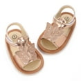 thumbnail image 7 of Penkiiy Toddler Girl Dress Sandalias Girls Sandals Breathable Princess Shoes Summer Shoes Baby Soft Soled Girls Gold for 6-9 Months, 7 of 7