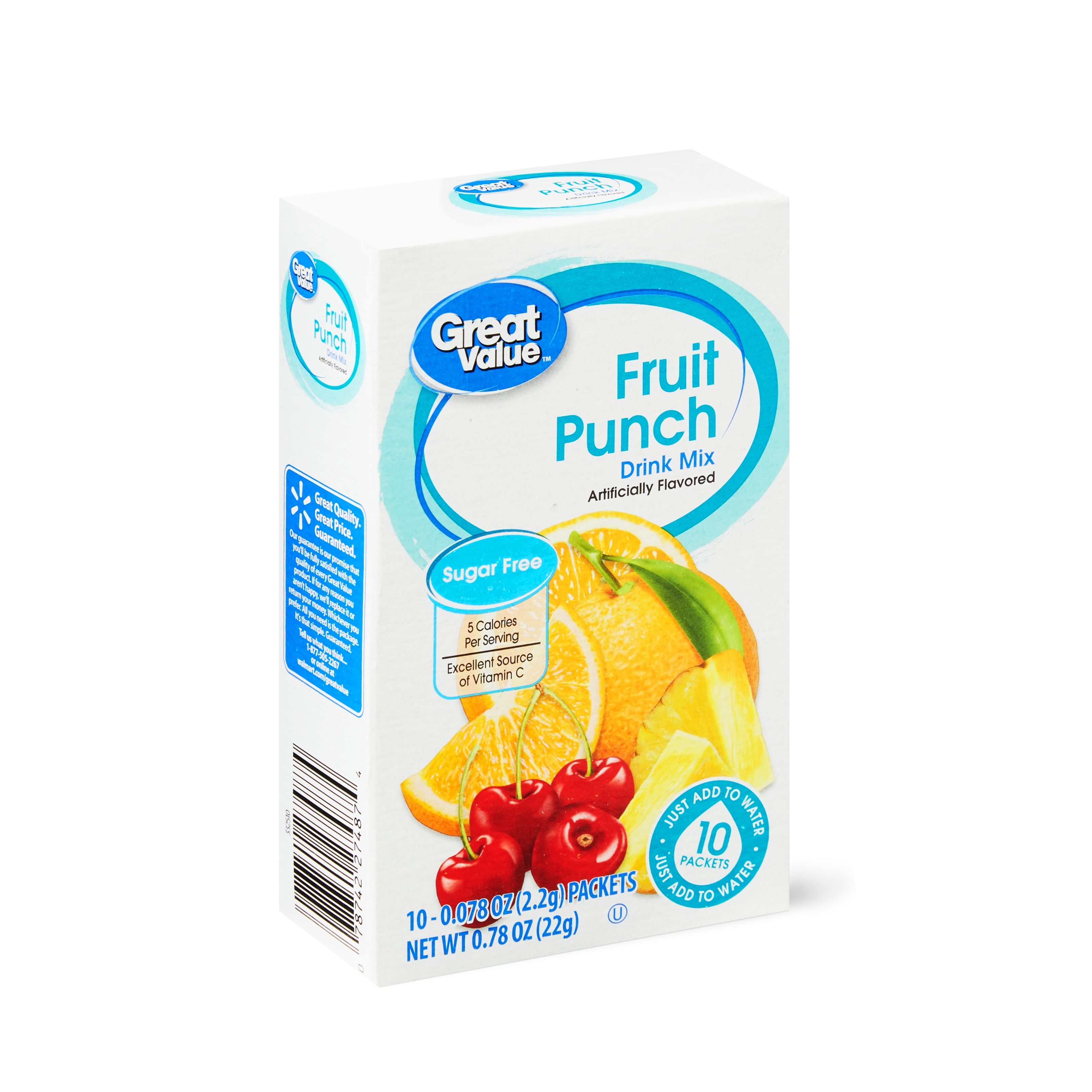 Great Value Sugar Free Fruit Punch Drink Mix 0 78 Oz 10 Count tang-fruit-punch-artificially-flavored-powdered-soft-drink-mix-18-oz