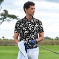 thumbnail image 3 of Balery Hand Drawn Snake Camisa Polo de Hombre con Estampado, de Manga Corta y Tejido Medio, Camisa Tipo Golf Polo-X-Large, 3 of 6