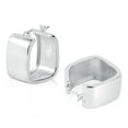 thumbnail image 2 of Lancharmed Silver Plated Cute Earrings for Womens,Square Earring Funny Gifts, 2 of 7
