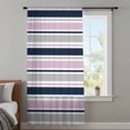 thumbnail image 4 of Pink Grey Striped Sheer Curtains 108 Inches Extra Long, Farmhouse Stripes Modern Abstract Art Light Filering Curtains, Privacy Drapes Simi Floor to Veiling Curtain for Living Room Window Treatment, 4 of 9