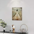 thumbnail image 6 of Farmhouse Decor Wall Art Country Church Pictures Christian Religious Faith Framed Artwork Rustic Canvas Prints Painting Vintage Cotton Encircled Church Poster for Church Living Room Bedroom 12"x16", 6 of 7