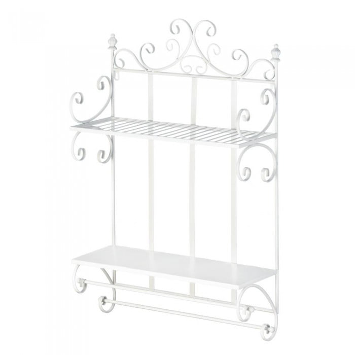 REGAL WHITE 2 TIER WALL SHELF