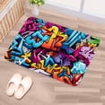 thumbnail image 5 of Graffiti Polyester Non-Slip Machine Washable Chair Mats Floor Mat Area Rug Set, 5 of 6
