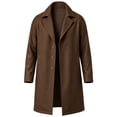 thumbnail image 5 of NOLVAREN Men's Long Trench Coat, Water-Repellent Button Front Jacket with Peak Lapel, Lining and Exterior Pockets for Casual and Work Wear S - 3XL, 5 of 8