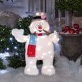 thumbnail image 2 of Gemmy Holiday Tinsel Yard Sculpture Frosty w/Pipe 28" WB, Multicolored, 2 of 4