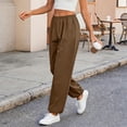 thumbnail image 5 of BUIGTTKLOP Cargo Joggers for Women High Waisted Casual Pants Baggy Loose Fitted Summer Pants with Pockets, 5 of 6