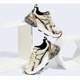 thumbnail image 5 of LUCKY STEP Lightweight Air Cushion Sneakers Mesh Running Walking Shoes,Gold&Beige,Womens, 5 of 9