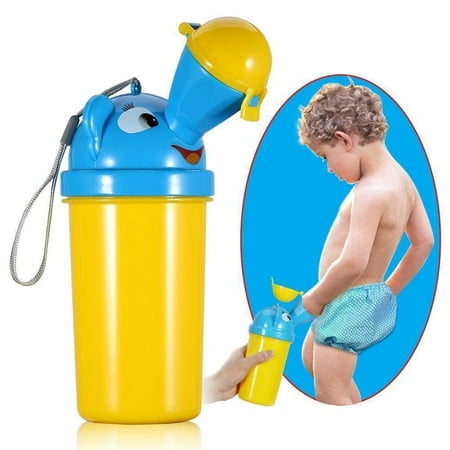 Children Portable Urinal Reusable Plastic Pee Cup Moving Toilet in Car or Outdoor Travel for Boys &