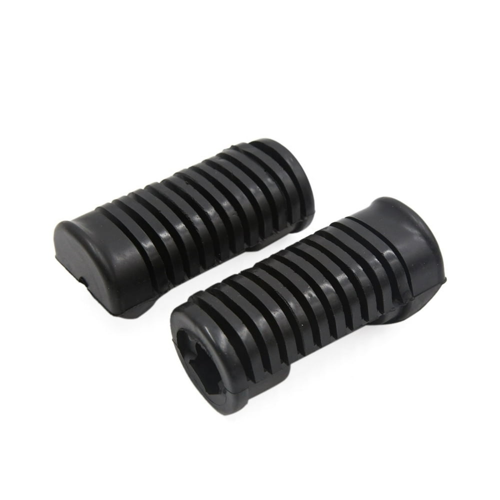 Pair Black Rubber Nonslip Motorcycle Front Left Right Brake Pedal Cover