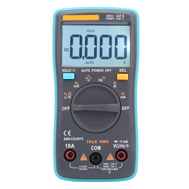 Range ZT101 Multímetro Digital AC DC Voltímetro Amperímetro Ohmímetro Volt Tester Medidor De Rango Automático 6000 Recuentos