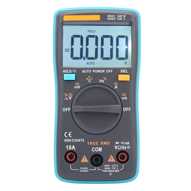 Range ZT101 Multímetro Digital AC DC Voltímetro Amperímetro Ohmímetro Volt Tester Medidor De Rango Automático 6000 Recuentos